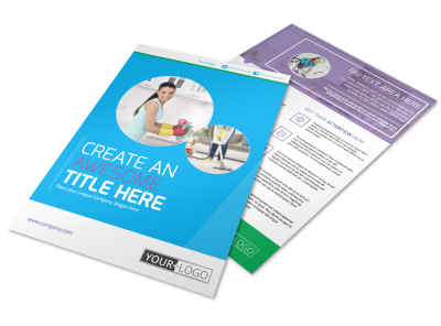 Top House Cleaning Service Flyer Template preview