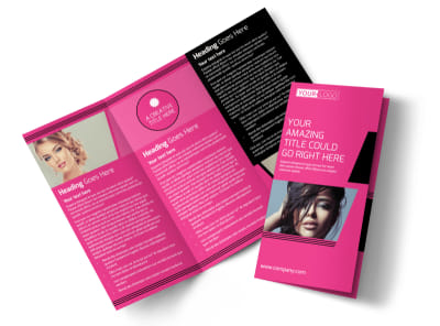 The Beauty Parlour Tri-Fold Brochure Template preview