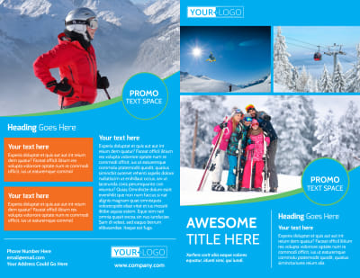 Popular Ski Resort Brochure Template Preview 1