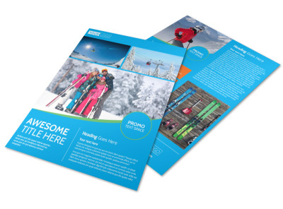 Popular Ski Resort Flyer Template preview