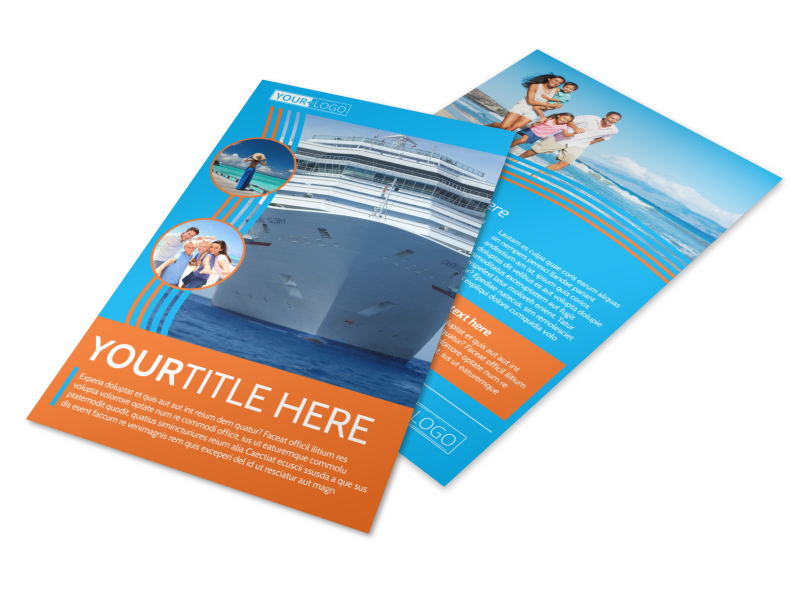Cruise Ship Vacation Flyer Template Preview 1