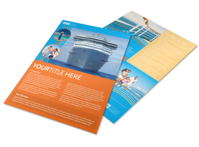 Cruise Ship Vacation Flyer Template preview