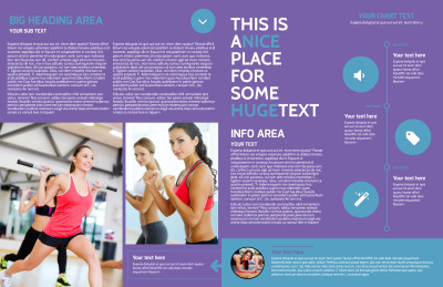 Aerobics Class Brochure Template Preview 2