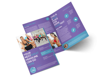 Aerobics Class Bi-Fold Brochure Template 2 preview