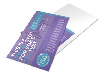 Aerobics Class Postcard Template preview