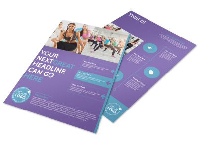 Aerobics Class Flyer Template preview