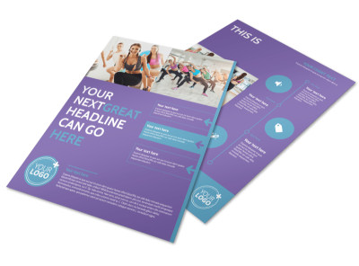 Aerobics Class Flyer Template preview