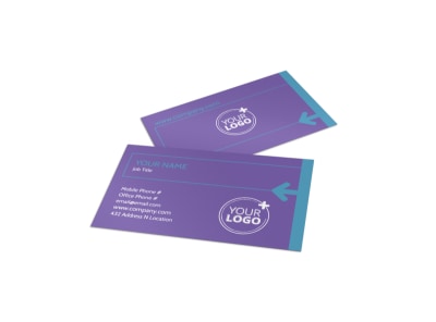 Aerobics Class Business Card Template preview