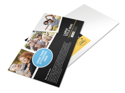 Family Photography Service Postcard Template preview