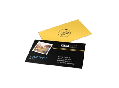 Family Photography Service Business Card Template preview