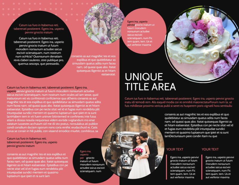Beautiful Wedding Photography Bi-Fold Brochure Template