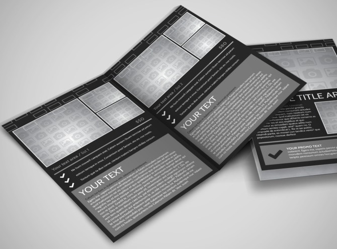 Blank Bi-Fold Brochure Template 11385LB