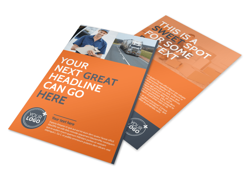 Moving Company Flyer Template Preview 1