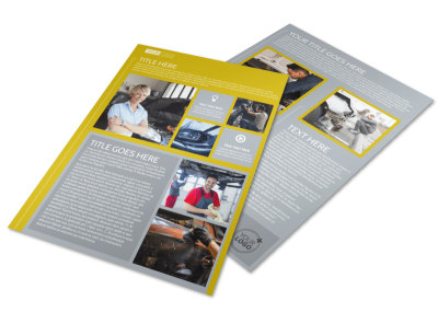 Auto Body & Repair Flyer Template preview
