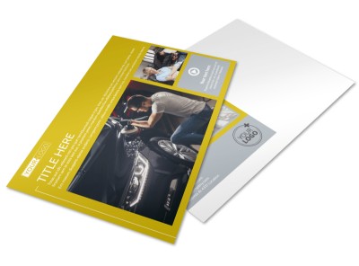 Auto Body & Repair Postcard Template preview