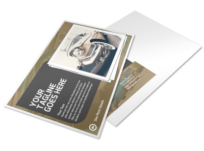 Classic Auto Sales Postcard Template preview