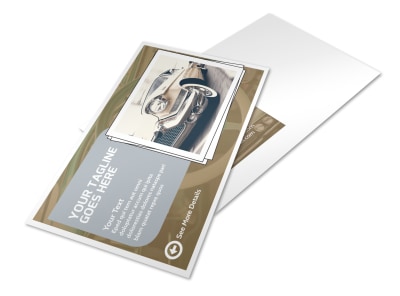 Classic Auto Sales Postcard Template preview