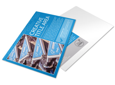 Bicycle Rental Service Postcard Template preview