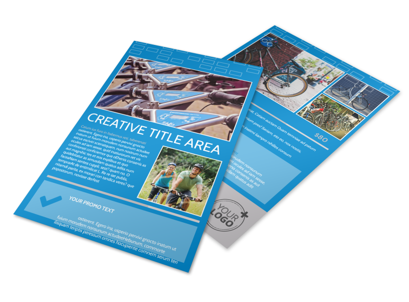 Bicycle Rental Service Flyer Template Preview 1
