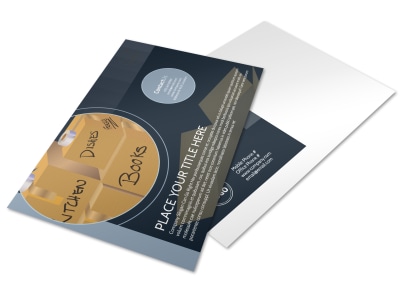Premier Moving Service Postcard Template preview