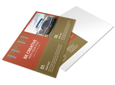 Amazing Rides Car Show Postcard Template preview