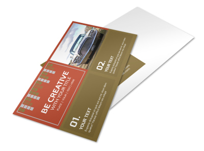 Amazing Rides Car Show Postcard Template preview