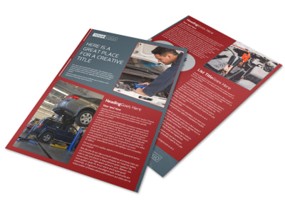 Dependable Car Mechanic Flyer Template preview