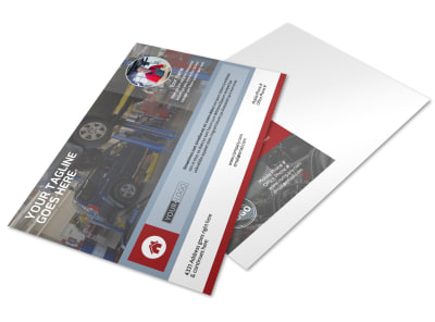 Dependable Car Mechanic Postcard Template preview