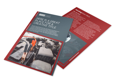 Dependable Car Mechanic Flyer Template preview