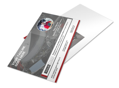 Dependable Car Mechanic Postcard Template preview