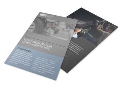 Auto Collision Repair Flyer Template preview