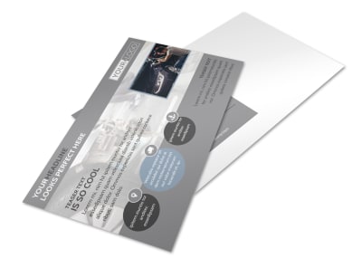 Auto Collision Repair Postcard Template preview