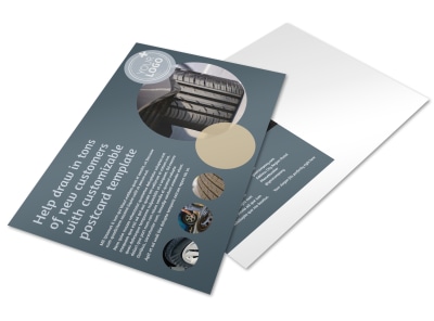 Wholesale Tire Postcard Template preview