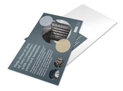 Wholesale Tire Postcard Template preview