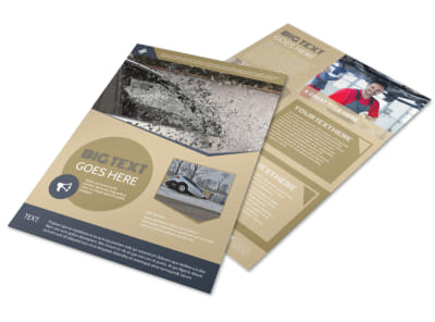 Collision & Glass Repair Flyer Template preview