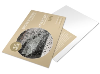 Collision & Glass Repair Postcard Template preview