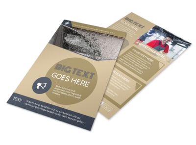 Collision & Glass Repair Flyer Template preview