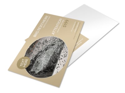 Collision & Glass Repair Postcard Template preview