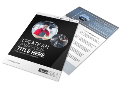 Auto Body Mechanics Flyer Template preview