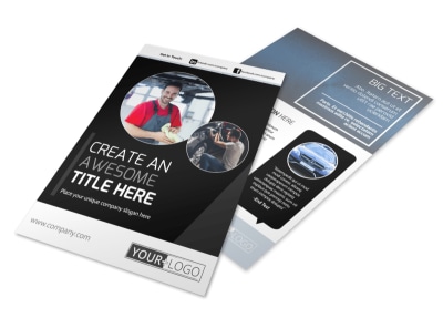 Auto Body Mechanics Flyer Template preview