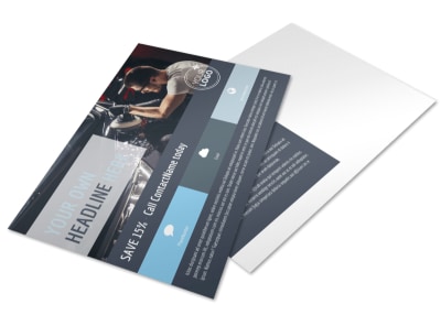 Auto Body & Glass Postcard Template preview