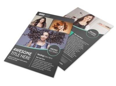 Moxie Hair Salon Flyer Template preview