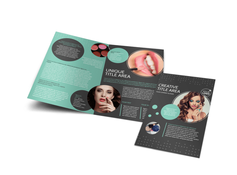Hair & Makeup Salon Brochure Template Preview 1