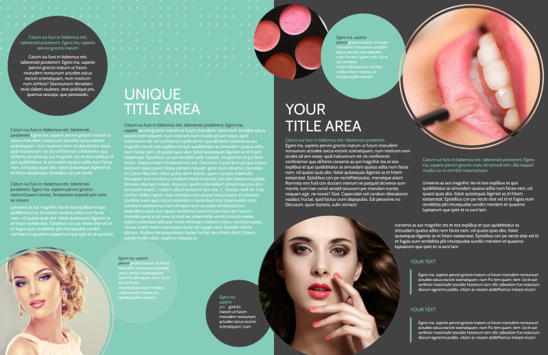 Hair & Makeup Salon Bi-Fold Brochure Template