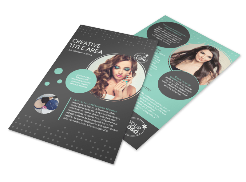 Hair & Makeup Salon Flyer Template Preview 1