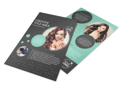 Hair & Makeup Salon Flyer Template preview