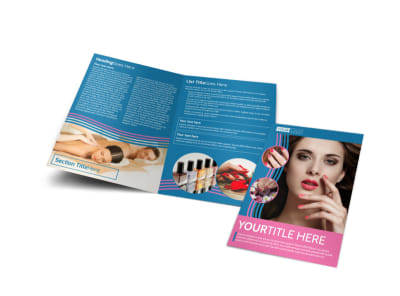Serenity Nails & Spa Bi-Fold Brochure Template preview