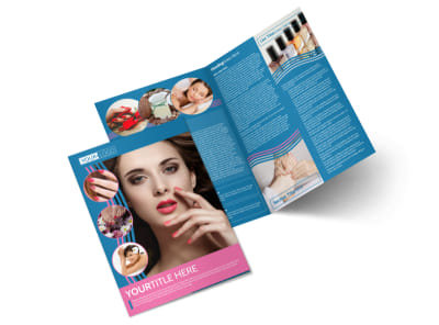 Serenity Nails & Spa Bi-Fold Brochure Template preview