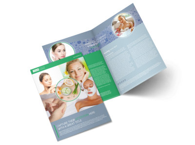 Total Beauty Skin Care Bi-Fold Brochure Template preview