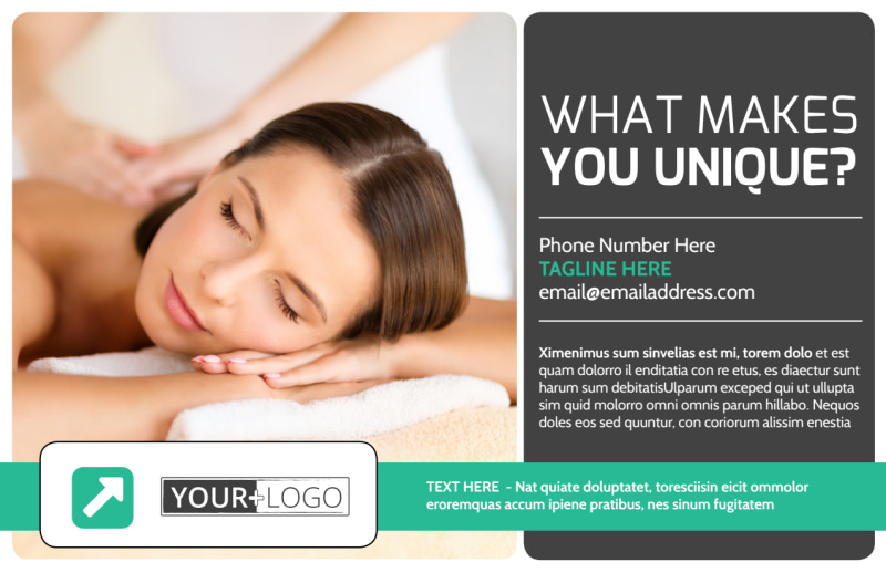 Relaxing Salon & Day Spa Postcard Template